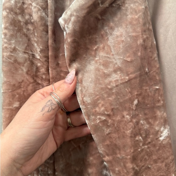 Chelsea 28 beautiful crushed velvet pink drapey blazer jacket size M - Picture 2 of 5